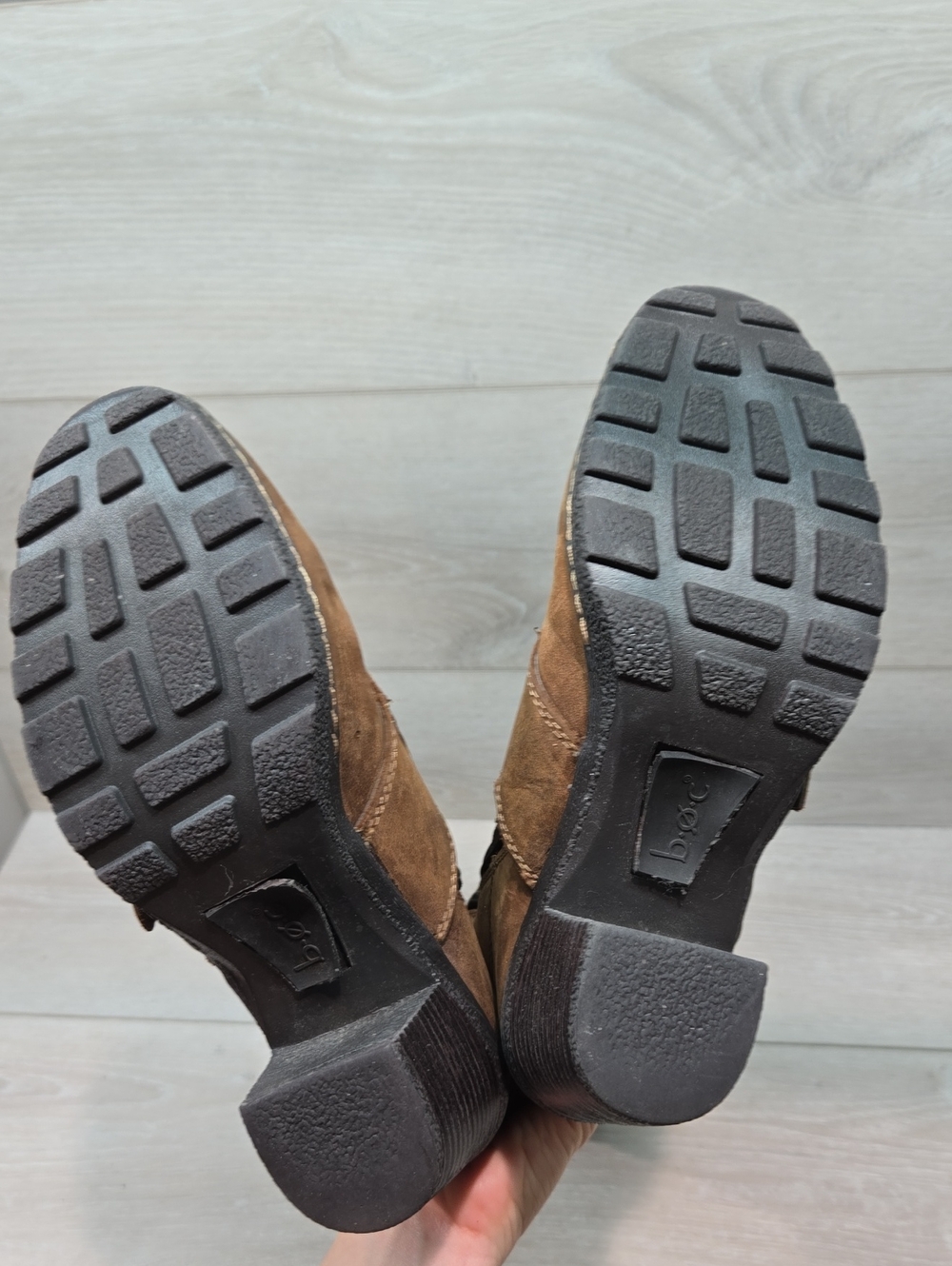 B.O.C. By Born Women's Brown Tall Buckle Leather Upper Heel Boots Shoes Sz 6.5 - Picture 8 of 16
